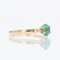 18 Karat French Yellow Gold Emerald Solitaire Ring, 1960s, Image 10