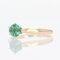 18 Karat French Yellow Gold Emerald Solitaire Ring, 1960s 9