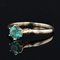 18 Karat French Yellow Gold Emerald Solitaire Ring, 1960s 5