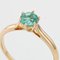 18 Karat French Yellow Gold Emerald Solitaire Ring, 1960s 7