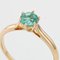 18 Karat French Yellow Gold Emerald Solitaire Ring, 1960s, Image 7