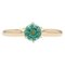 18 Karat French Yellow Gold Emerald Solitaire Ring, 1960s, Image 1