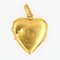 18 Karat 20th Century French Yellow Gold Heart Medallion, Image 3