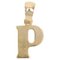 18 Karat Yellow Gold Letter P Charm Pendant, 1960s 1