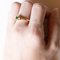 18k Vintage Gold with Emerald and Diamonds Trilogy Ring, 1970s, Image 13