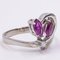 14k Vintage White Gold Ruby ​​and Diamond Ring, 1960s 1