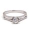 18k White Gold Solitaire Ring with Cut Diamond, 1970s 1