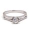 18k White Gold Solitaire Ring with Cut Diamond, 1970s, Image 1