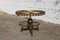 French Round Marble and Brass Coffee Table, 1960s 4