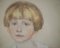 Jean-Gabriel Domergue, niña con corte de pelo infantil, siglo XX, dibujo pastel original, Imagen 4