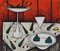 Bernard Buffet, Still Life with Red Background, 20th Century, Original Lithograph, Image 4