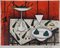 Bernard Buffet, Still Life with Red Background, 20th Century, Original Lithograph, Image 2
