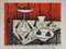 Bernard Buffet, Still Life with Red Background, 20th Century, Original Lithograph, Image 1