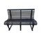 Vintage Wrought Iron Garden Bench with Wooden Slats, 1930s 1