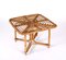 Tavolino da caffè quadrato Mid-Century in bambù e vimini di Vivai Del Sud, Italia, anni '70, Immagine 5