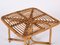 Tavolino da caffè quadrato Mid-Century in bambù e vimini di Vivai Del Sud, Italia, anni '70, Immagine 15