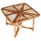 Mid-Century Italian Square Bamboo and Rattan Coffee Table from Vivai Del Sud, 1970s 1