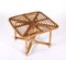 Tavolino da caffè quadrato Mid-Century in bambù e vimini di Vivai Del Sud, Italia, anni '70, Immagine 12
