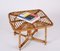 Tavolino da caffè quadrato Mid-Century in bambù e vimini di Vivai Del Sud, Italia, anni '70, Immagine 13