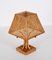 Lampe de Bureau Mid-Century en Osier et Rotin, Italie, 1960s, Set de 2 8