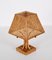 Mid-Century Italian Table Lamp in Wicker and Rattan, 1960s, Set of 2, Image 8