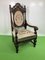 19th Century Baroque Carved Throne Chair 3