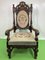 19th Century Baroque Carved Throne Chair 1