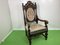 19th Century Baroque Carved Throne Chair 2