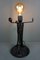 Art Deco French Wrought Iron Table Lamp by Charles Schneider 2