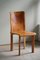 Italian Modern Dining Chair in Patinated Cognac Leather by Mario Bellini, 1970s 3