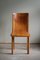 Italian Modern Dining Chair in Patinated Cognac Leather by Mario Bellini, 1970s 5