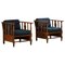 Art Nouveau Lounge Chairs in Oak, 1920s, Set of 2, Image 1