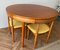 Teak Round Extending Dining Table and Matching Dining Chairs by Hans Olsen for Frem Rojle, 1950s, Set of 5 10