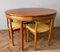 Teak Round Extending Dining Table and Matching Dining Chairs by Hans Olsen for Frem Rojle, 1950s, Set of 5 55
