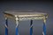 20th Century Empire Blue Square Beechwood and Marble Side Table, Image 9
