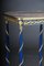 20th Century Empire Blue Square Beechwood and Marble Side Table 12