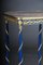 20th Century Empire Blue Square Beechwood and Marble Side Table, Image 12