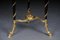 20th Century Empire Black Round Beechwood and Marble Side Table, Image 9