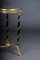 20th Century Empire Black Round Beechwood and Marble Side Table 8