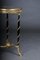 20th Century Empire Black Round Beechwood and Marble Side Table, Image 8