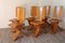 Vintage Oak Tripod Chairs, 1970s, Set of 6 10