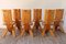 Vintage Oak Tripod Chairs, 1970s, Set of 6 6
