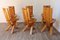 Vintage Oak Tripod Chairs, 1970s, Set of 6 7