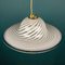 Lámpara colgante Swirl de cristal de Murano, años 70, Imagen 3
