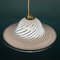 Lámpara colgante Swirl de cristal de Murano, años 70, Imagen 5
