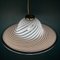 Lámpara colgante Swirl de cristal de Murano, años 70, Imagen 4
