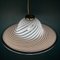 Swirl Murano Glass Pendant Lamp, Italy, 1970s 4