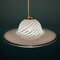 Lámpara colgante Swirl de cristal de Murano, años 70, Imagen 12