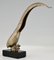 Andre Vincent Becquerel, Art Deco Fasan, 1925, Bronze & Marmor 3
