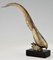 Andre Vincent Becquerel, Art Deco Fasan, 1925, Bronze & Marmor 7